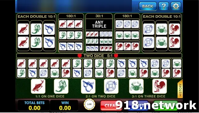 Fish Prawn Crab table on 3Win8 with single, pair and triple bets on fish, prawn, gourd, coin, crab and rooster