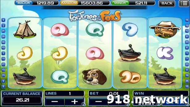 Fortunes of the Fox on ACE333 with a tent, a camp pot, a hound and a hunter on green hills, 1 line at 0.01